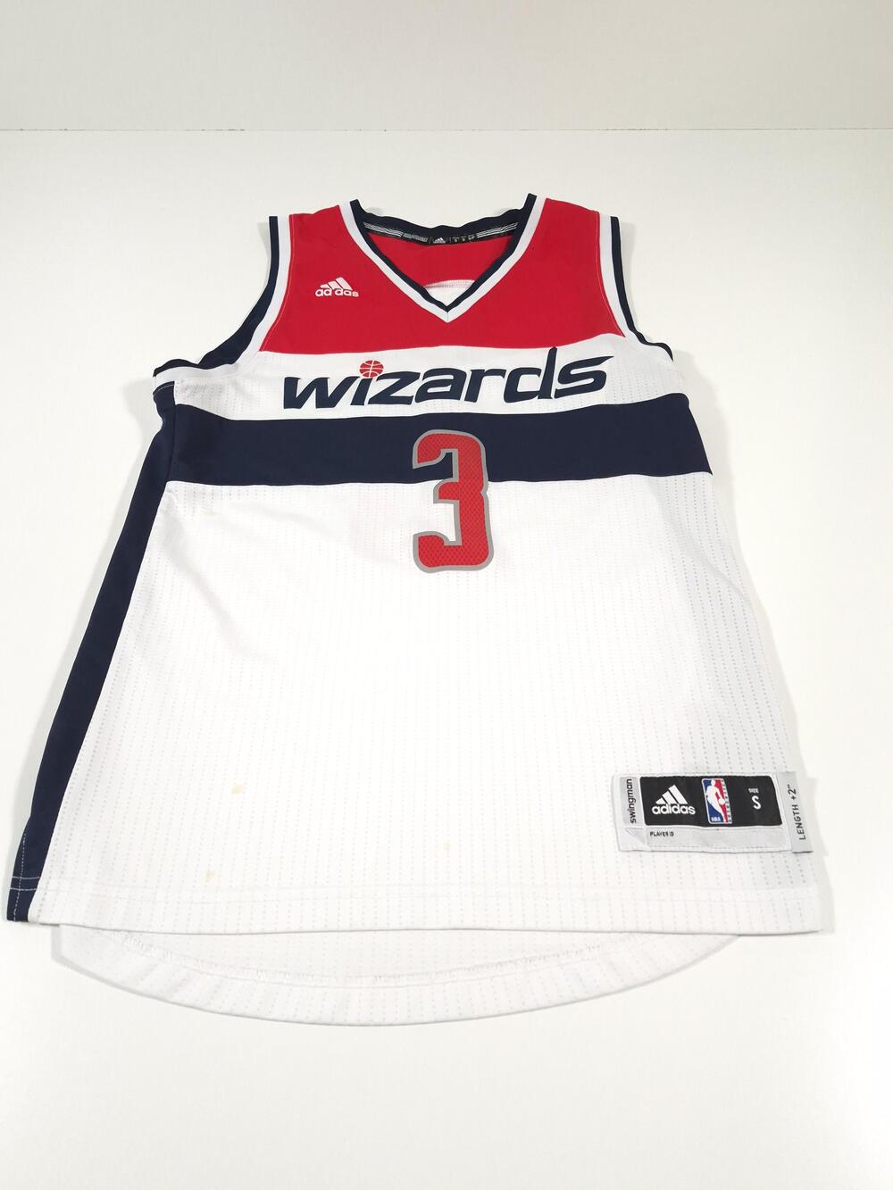 Washington Wizards Jersey Mens S White NBA Basketball Bradley Beal 3 Adidas FLAW